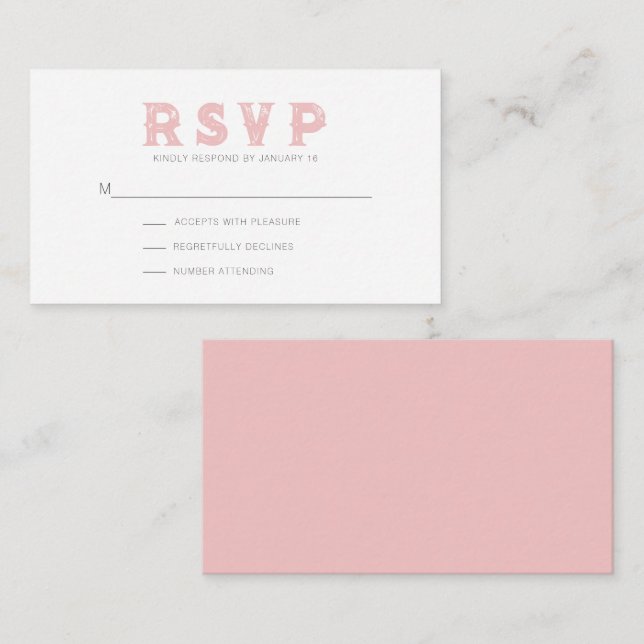 Tarjeta De Recepción Delicioso RSVP Rústico Rústico RSVP (Anverso / Reverso)