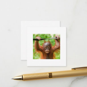 Tarjeta De Recepción Demasiado lindo para manejar – Pequeño orangután
