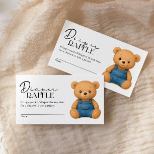 Tarjeta De Recepción Denim Blue Jean Baby Shower Diaper Raffle