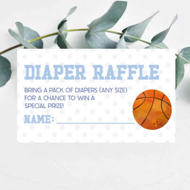 Tarjeta De Recepción Deportes de baloncesto Baby Shower Diaper Raffle (Subido por el creador)