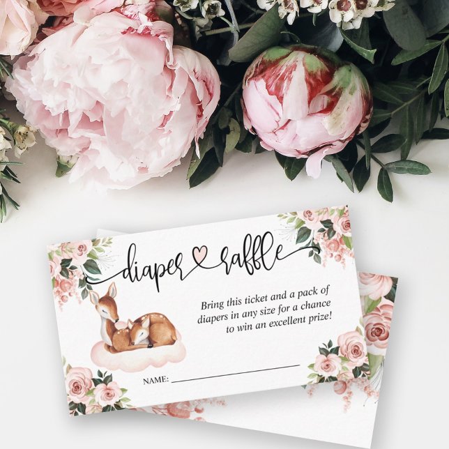 Tarjeta De Recepción Depósito de acuarela floral rosa Baby Shower (Subido por el creador)