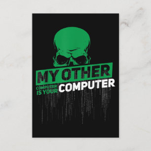 Tarjeta De Recepción Desarrollador de ingeniería de sistemas Hacker Ner