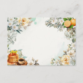 Tarjeta De Recepción Desayuno con receta de Bed Blank