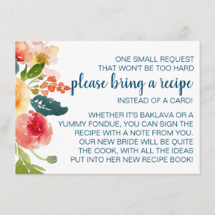 Tarjeta De Recepción Desayuno Nupcial en el Jardín Floral Traiga una Re