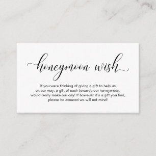 Tarjeta De Recepción Descanso de luna de miel boda, guión elegante mode