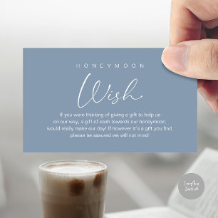 Tarjeta De Recepción Descanso de luna de miel, Boda romántico moderno