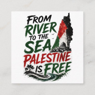 Tarjeta De Recepción Desde el río hasta el mar Palestina es libre