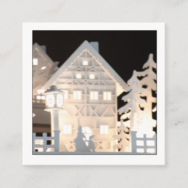 Tarjeta De Recepción Desde las nuevas casas de Navidades iluminadas (Anverso)
