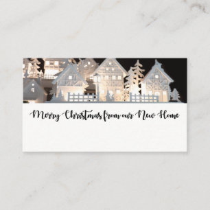 Tarjeta De Recepción Desde las nuevas casas de Navidades iluminadas