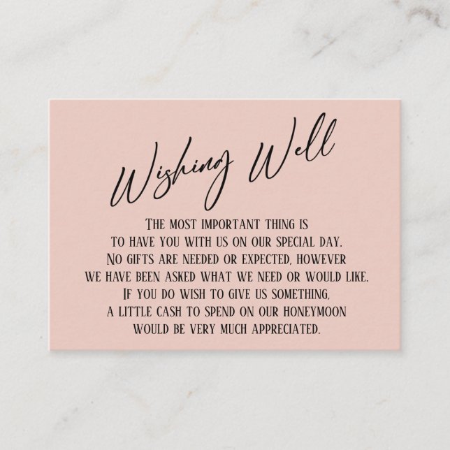 Tarjeta De Recepción Deseando una escritura a mano muy moderna simple r (Anverso)