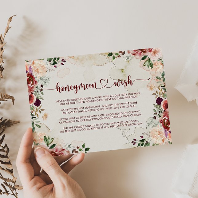 Tarjeta De Recepción Deseo de boda de verano floral rústico caligrafía (Subido por el creador)