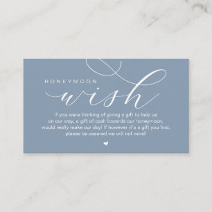 Tarjeta De Recepción Deseo de luna de miel de boda, elegancia moderna m