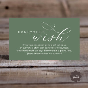 Tarjeta De Recepción Deseo de luna de miel de boda, fondo, minimalista 