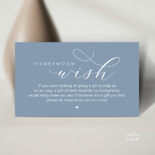 Tarjeta De Recepción Deseo de luna de miel de boda, moderno y elegante