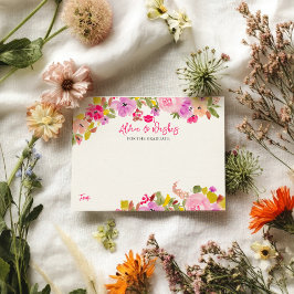 Tarjeta De Recepción Deseos de graduación de rosas rosa bohemias