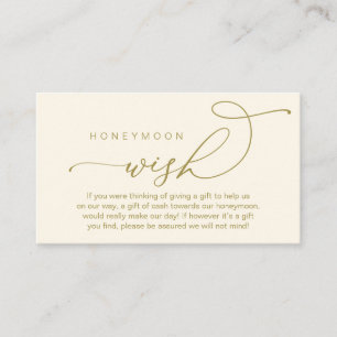 Tarjeta De Recepción Deseos de luna de miel boda, regalos en efectivo