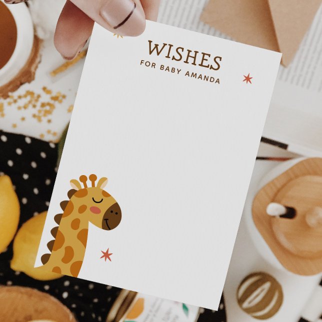 Tarjeta De Recepción Deseos para el bebé. Consejo de safari para animal (Subido por el creador)