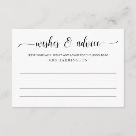 Tarjeta De Recepción Deseos y consejos de Leyton