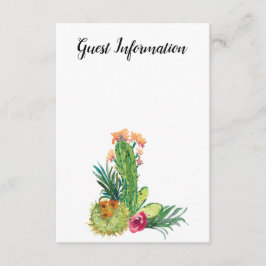 Tarjeta De Recepción Desert Cactus, agrega tu propia foto, información 