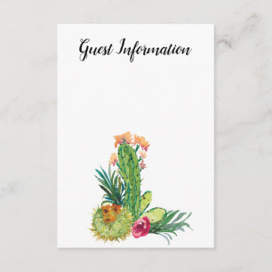 Tarjeta De Recepción Desert Cactus, agrega tu propia foto, información 