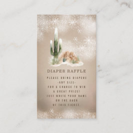 Tarjeta De Recepción Desert Snow Winter Baby Shower Diaper Raffle