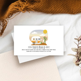 Tarjeta De Recepción Desértico de camper vintage Baby Shower Diaper Raf