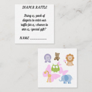 Tarjeta De Recepción Desfile de Animales para Baby Shower Caprichoso