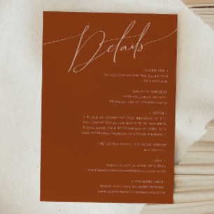 Tarjeta De Recepción Desierto caprichoso   Detalles de Terracota