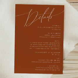 Tarjeta De Recepción Desierto caprichoso | Detalles de Terracota