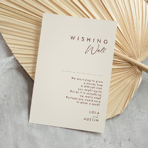 Tarjeta De Recepción Desierto simple Boda blanco natural que desea lo
