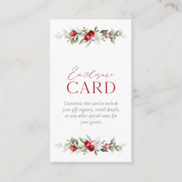 Tarjeta De Recepción Despedida de Soltera de Bayas de Invierno