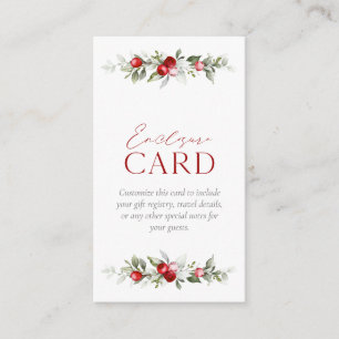 Tarjeta De Recepción Despedida de Soltera de Bayas de Invierno