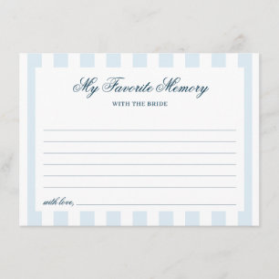 Tarjeta De Recepción Despedida de soltera de recuerdo favorito de rayas