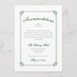 Tarjeta De Recepción Destino de acuarela: Alojamiento en Irlanda