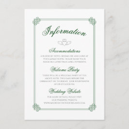 Tarjeta De Recepción Destino de acuarela: información de Irlanda