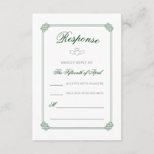 Tarjeta De Recepción Destino de acuarela: RSVP de Irlanda