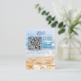 Tarjeta De Recepción Destino de fotos de playa RSVP