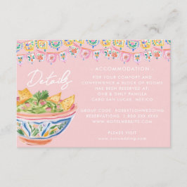 Tarjeta De Recepción Destino de México Rosa 