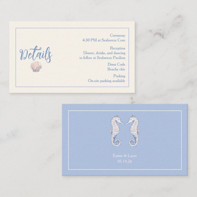 Tarjeta De Recepción details (Anverso / Reverso)