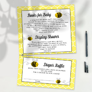 Tarjeta De Recepción Detalle de Baby Shower de Sweet Little Honey Bee