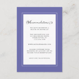 Tarjeta De Recepción Detalle de Boda Azul Bordes Chic Modernos