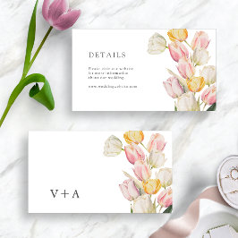 Tarjeta De Recepción Detalle de boda de primavera moderna