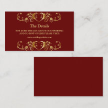 Detalle de boda geométrico elegante dorado rojo