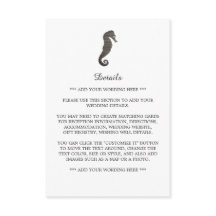 Detalle de bodas en la playa del caballito marino