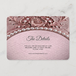 Tarjeta De Recepción Detalle de Flor Rosa