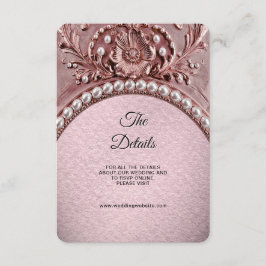 Tarjeta De Recepción Detalle de Flor Rosa Incluido