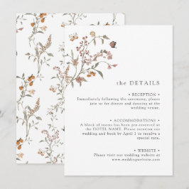 Tarjeta De Recepción Detalle de Flor Silvestre Boho