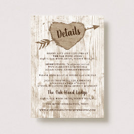 Tarjeta De Recepción Detalle de la colección de Bodas de árbol del cora