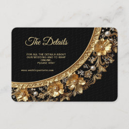 Tarjeta De Recepción Detalle de marco ornamentado dorado
