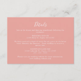 Tarjeta De Recepción Detalle de puntas